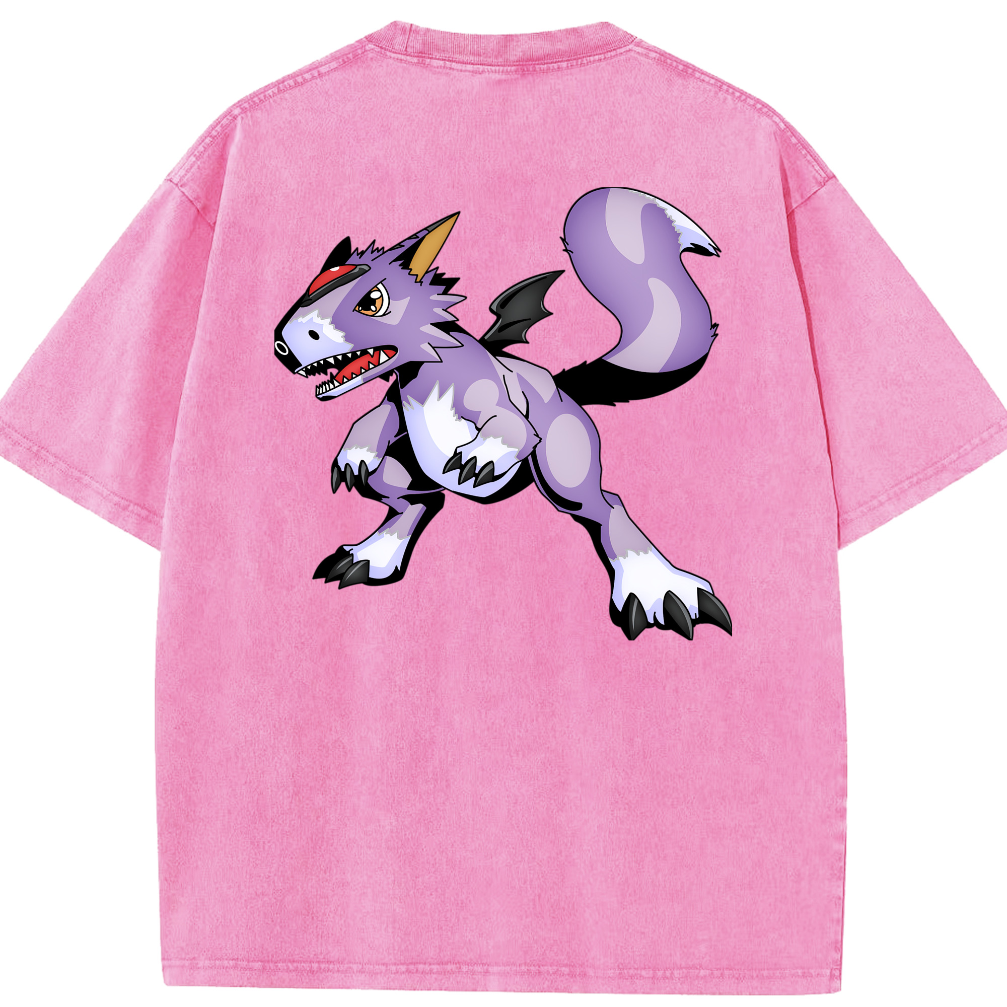 （画像用） Digimon デジタルモンスター/デジモン 綿100% ヴィンテージ風 半袖Tシャツ（背面プリント）